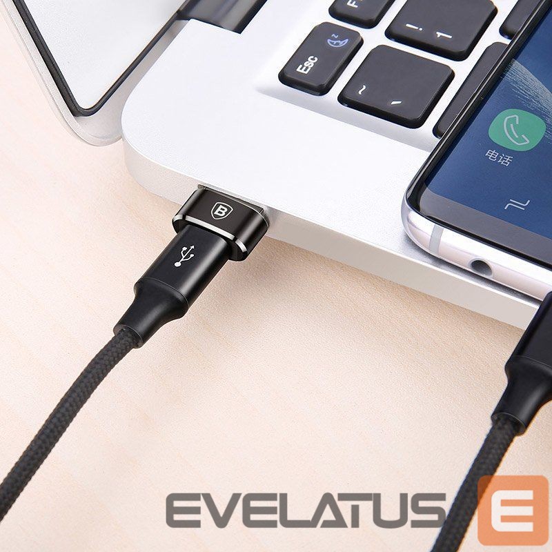 Cable Baseus Baseus Mini USB-C to USB-A adapter - black