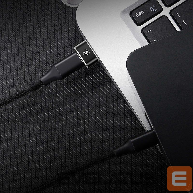 Cable Baseus Baseus Mini USB-C to USB-A adapter - black