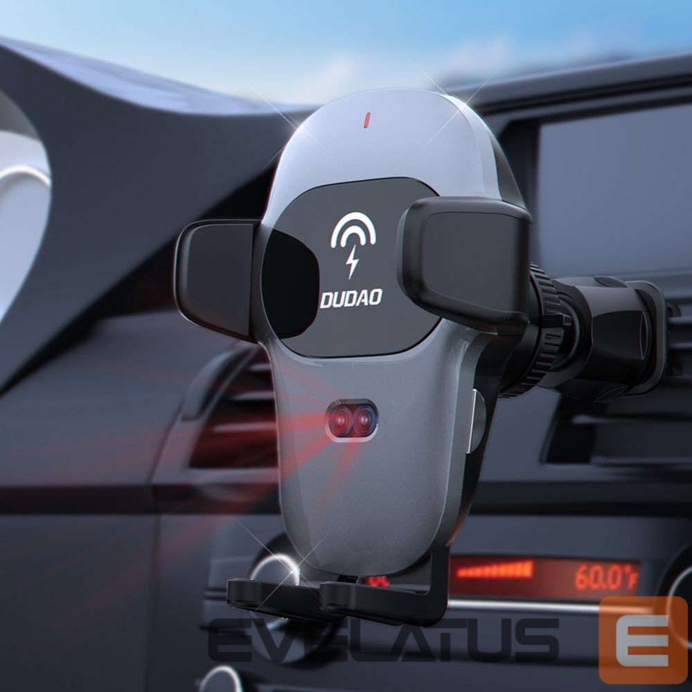 Auto holder Dudao Dudao Automatic Car Holder with Built-in Qi 15W Wireless Charger Gray (F20xs)