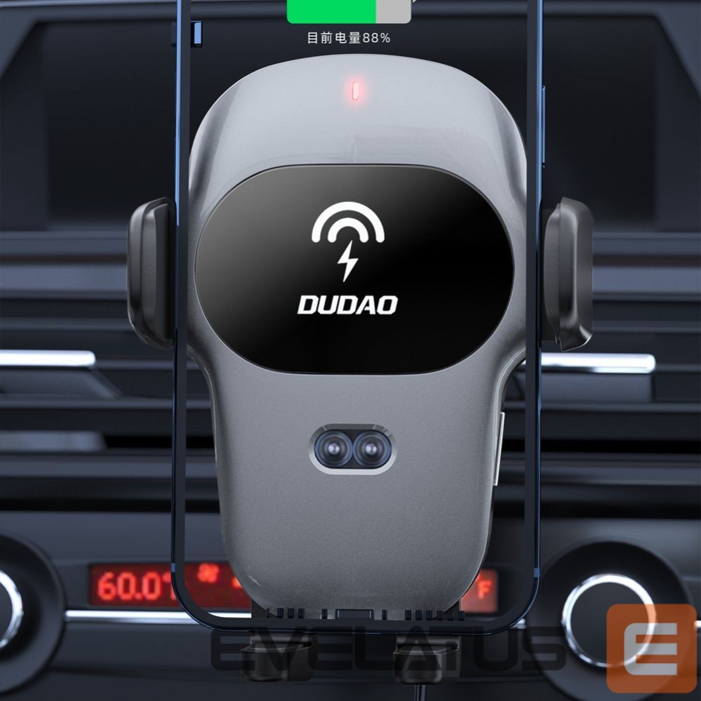 Auto holder Dudao Dudao Automatic Car Holder with Built-in Qi 15W Wireless Charger Gray (F20xs)