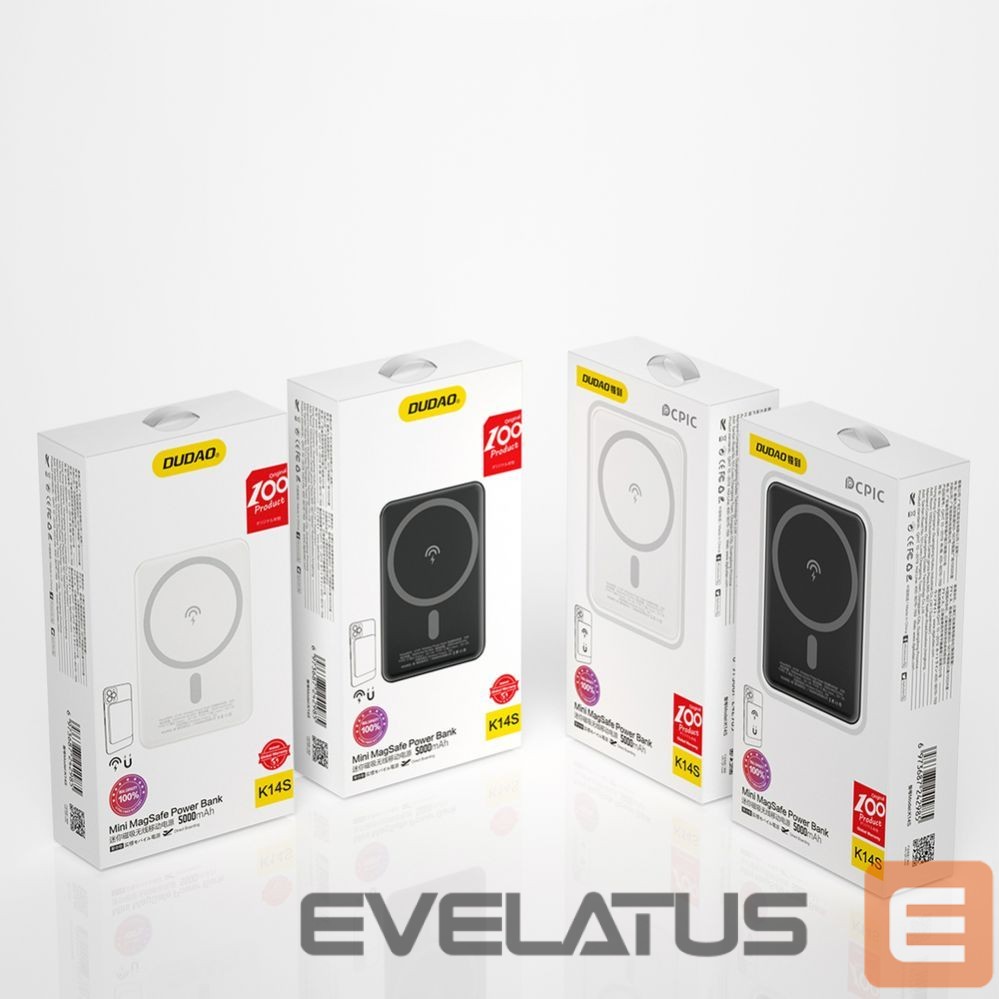 Power bank Dudao Black White