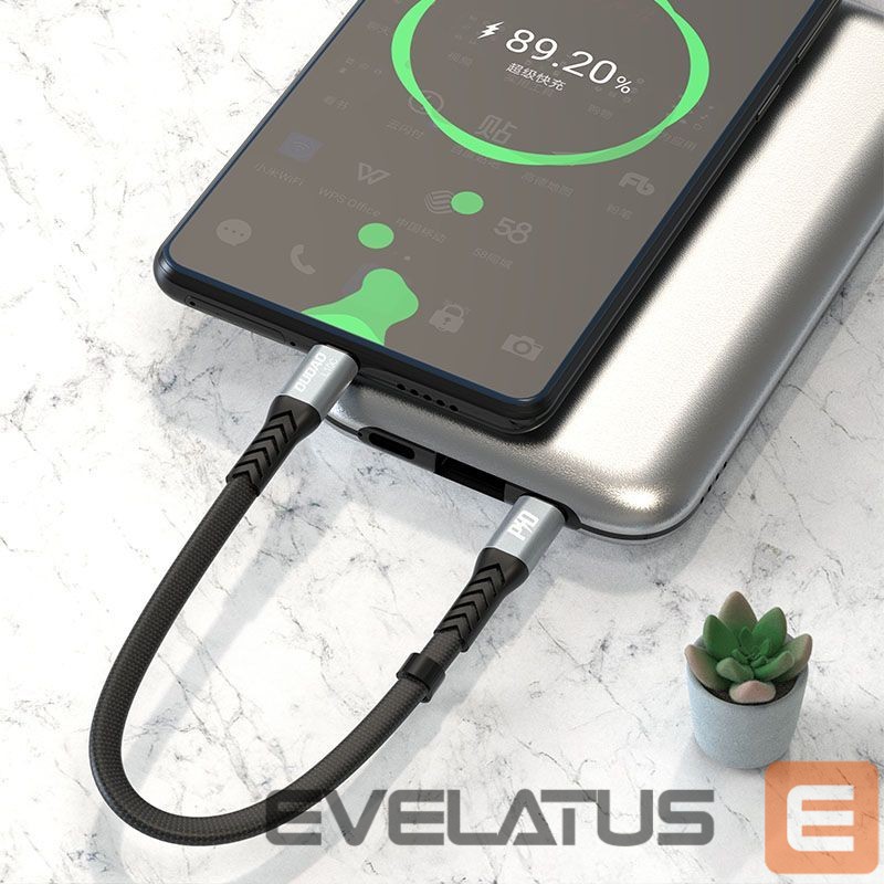Cable Dudao Dudao L10C USB-C - USB-C PD cable 100W 5A 0.23m - black