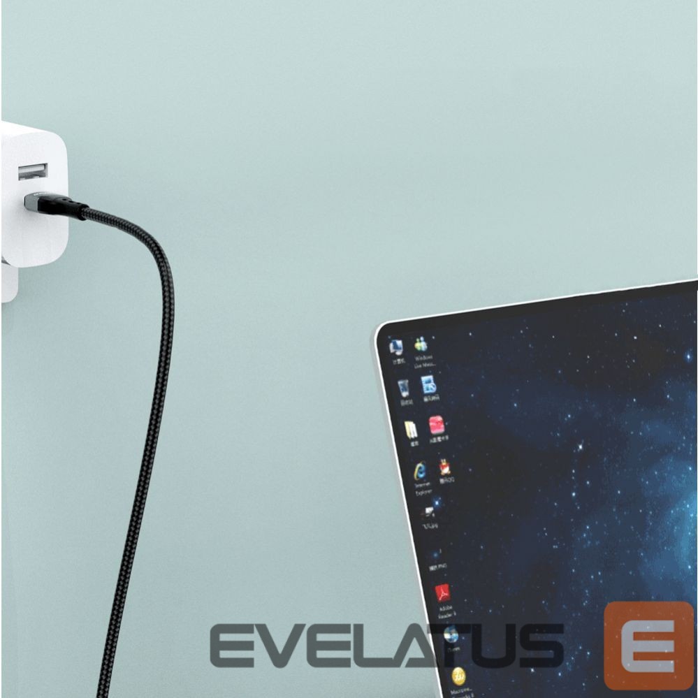 Converter Dudao Dudao USB Type C - Lightning cable fast charging PD 20W 1m black (L7MaxL)