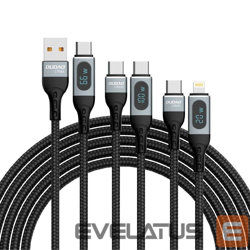 Converter Dudao Dudao USB Type C - Lightning cable fast charging PD 20W 1m black (L7MaxL)