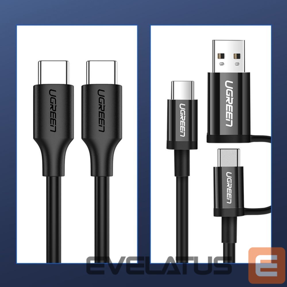 Cable Ugreen Ugreen US286 USB-C - USB-C PD QC 3A 480Mb/s cable 1.5m - black