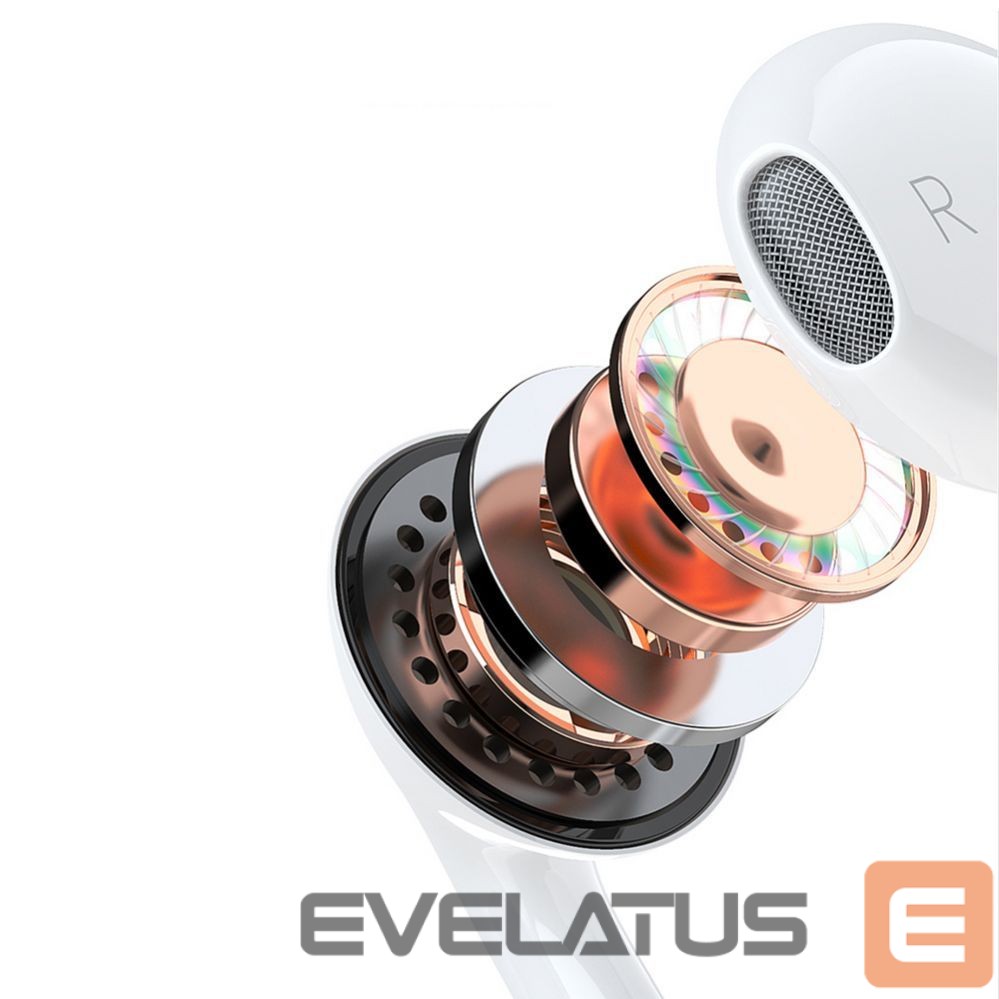 Wired headphones Dudao Dudao in-ear headphones with USB Type-C connector white (X14PROT)