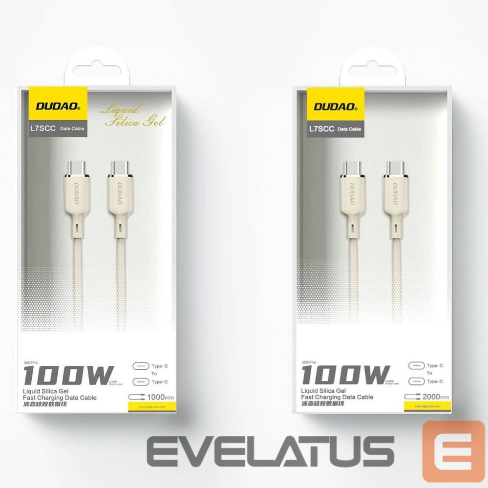 Other Phone Accessory Dudao Dudao L7SCC USB-C - USB-C cable 100W 1m - beige