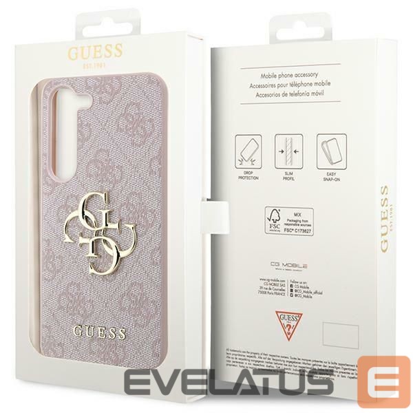 Other Phone Accessory Guess Guess 4G Big Metal Logo case for Samsung Galaxy S24 - pink