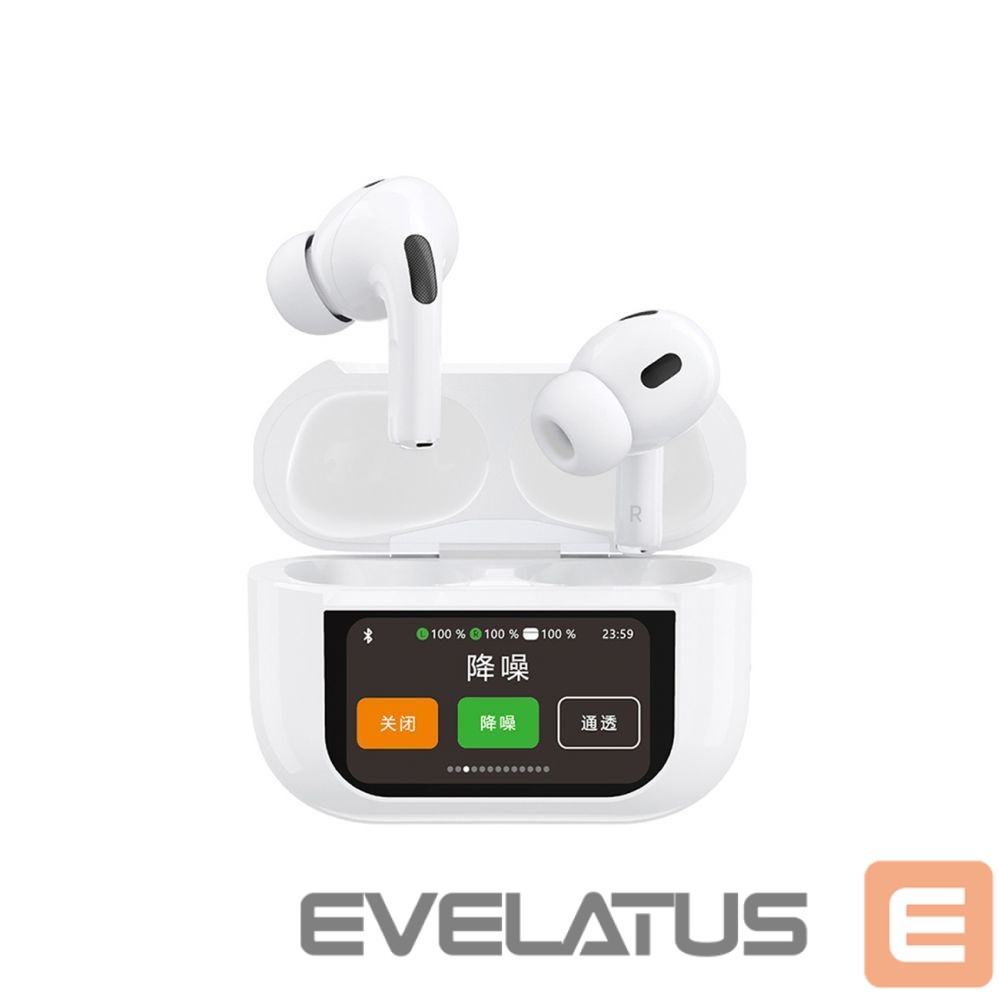 Wireless headphones Dudao Dudao U19 in-ear TWS wireless Bluetooth 5.3 headphones with LED display - white