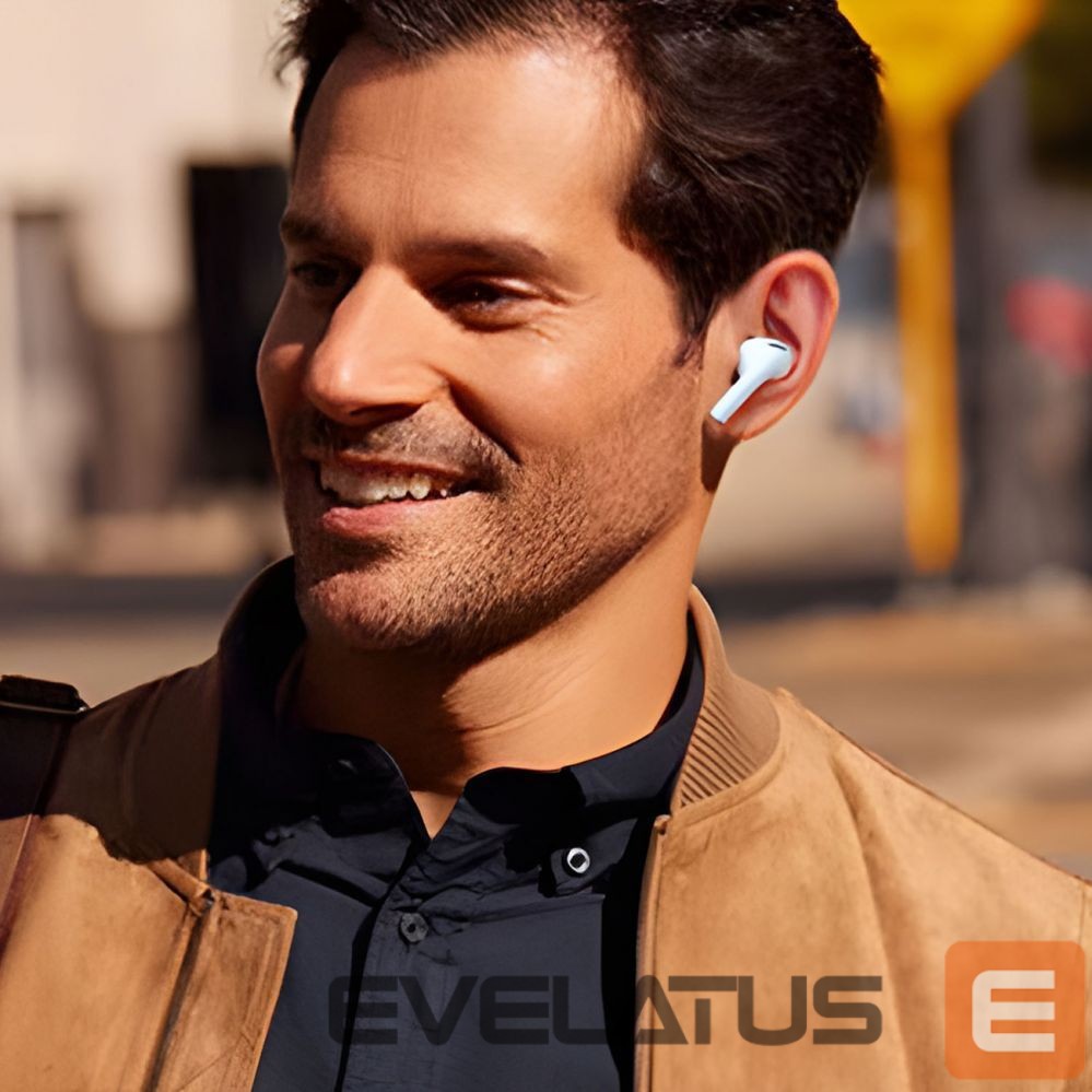Wireless headphones Dudao Dudao U19 in-ear TWS wireless Bluetooth 5.3 headphones with LED display - white