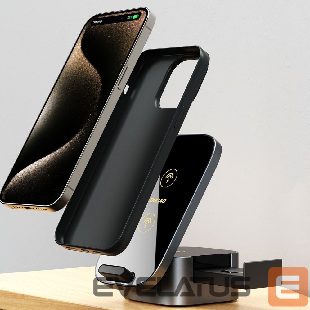 Adapter Dudao Dudao A11Pro+ 15W 3in1 Inductive Charger for Phone/Smartwatch/Headphones - Black