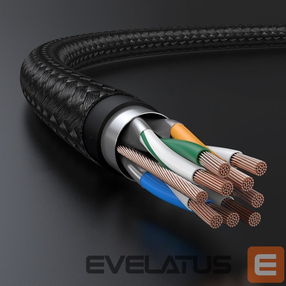 Cable Ugreen Ugreen NW150 80421 Ethernet RJ45 Cat 7 10Gbps Cable 1m - Black