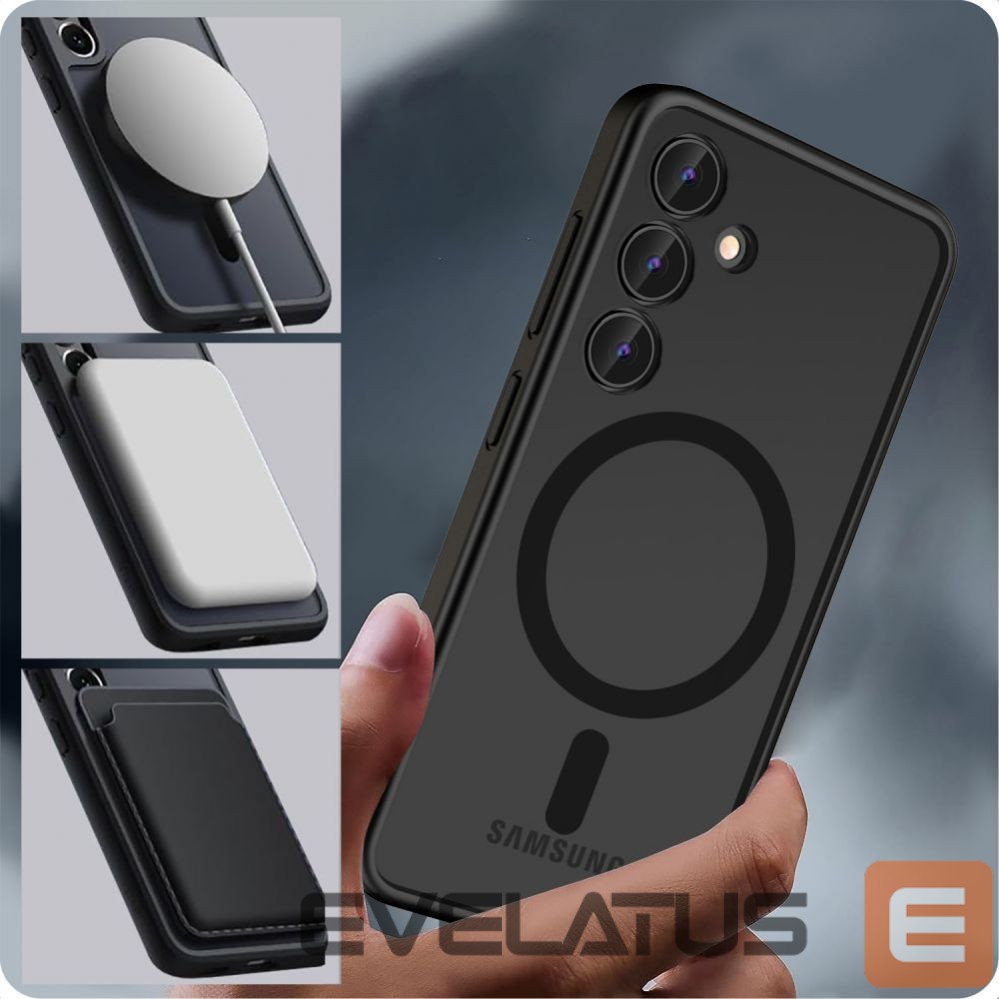 Back panel cover Tech-Protect Tech-Protect MagMat MagSafe Case for Samsung Galaxy S24 - Matte Black
