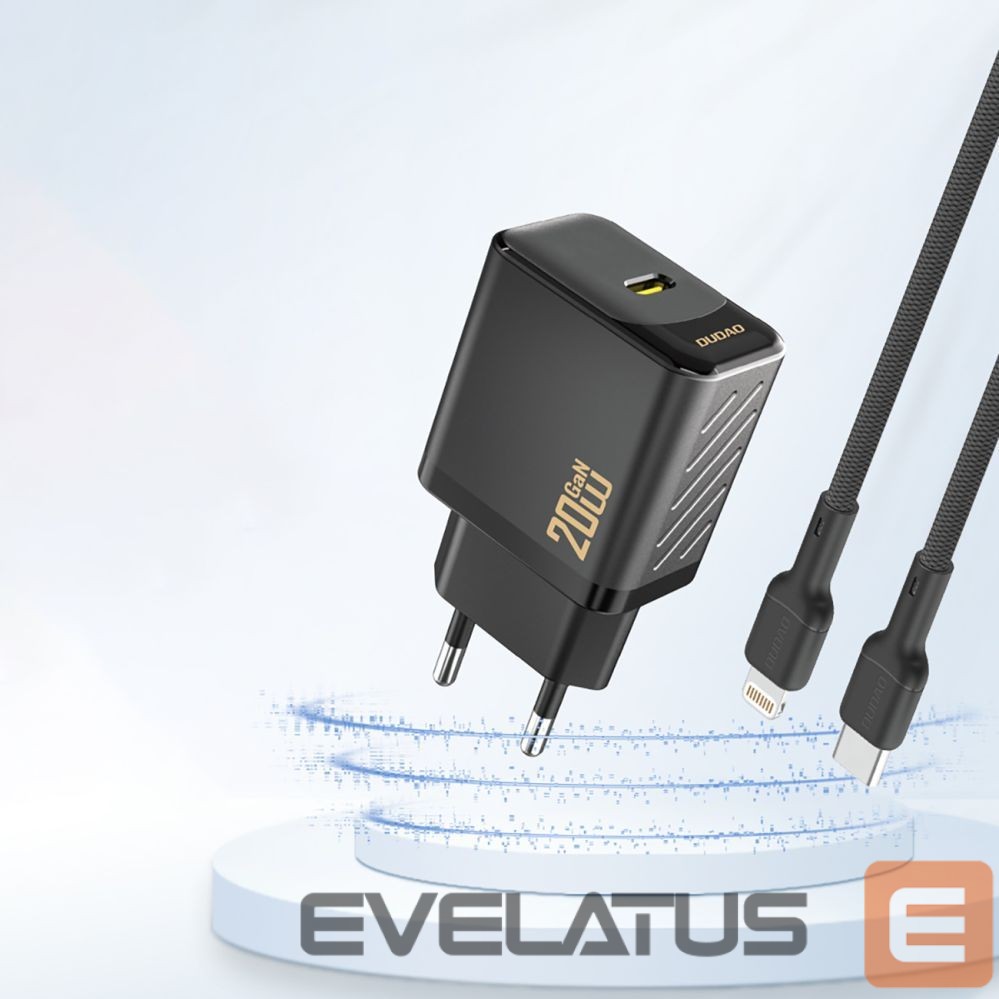 Adapter Dudao Dudao A26 PD20W GaN USB-C Charger - Black