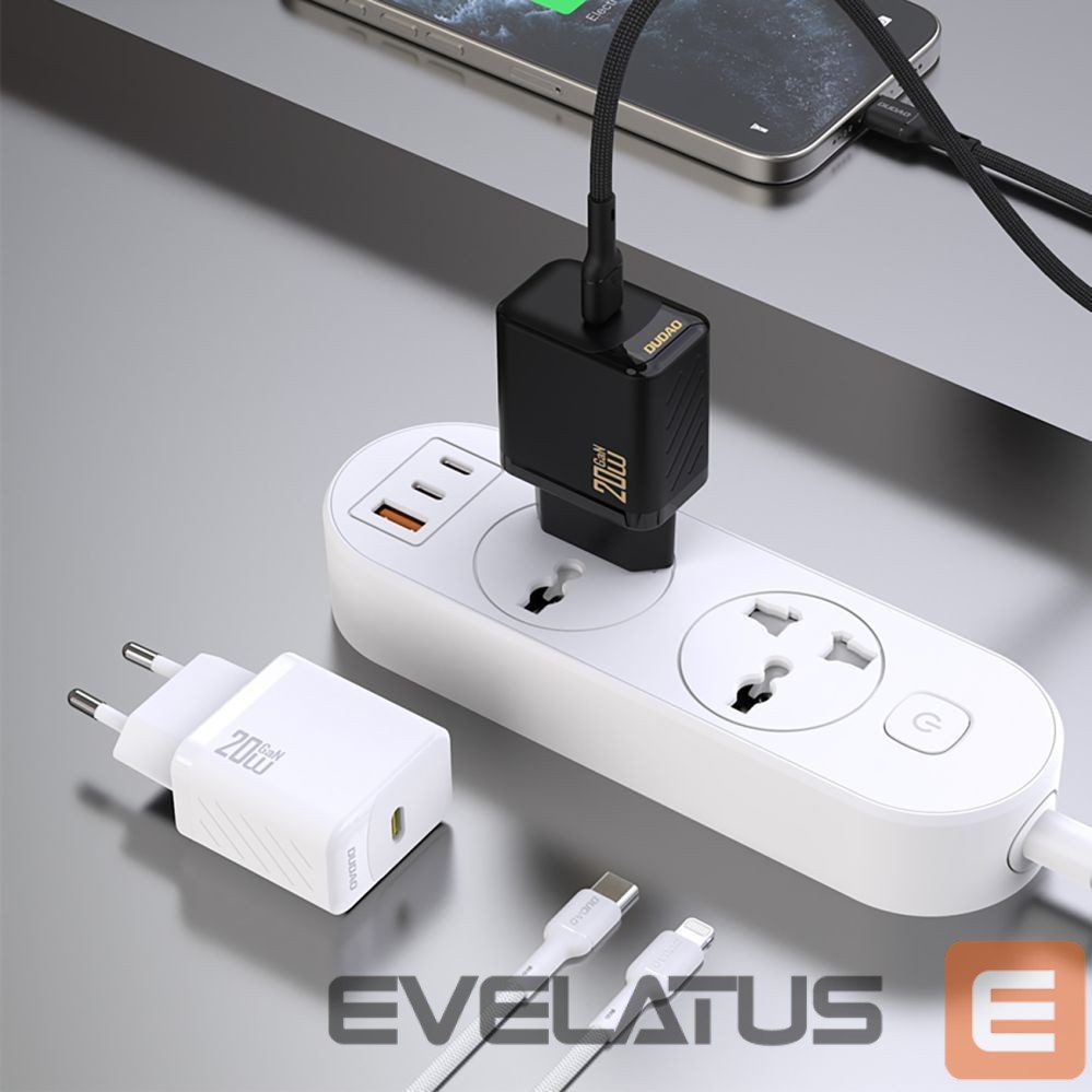Adapter Dudao Dudao A26 PD20W GaN USB-C Charger - Black