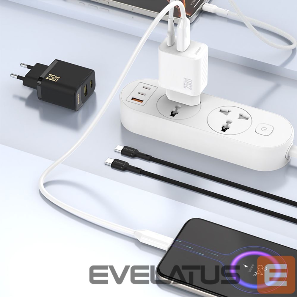 Adapter Dudao Dudao A26T GaN 25W USB-A, USB-C Charger - White