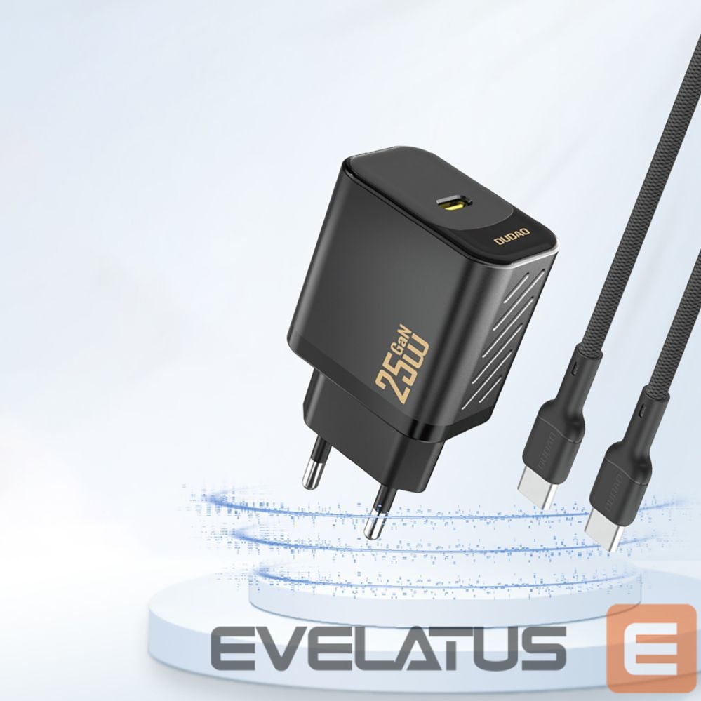 Adapter Dudao Dudao A27 25W GaN USB-C Wall Charger - Black