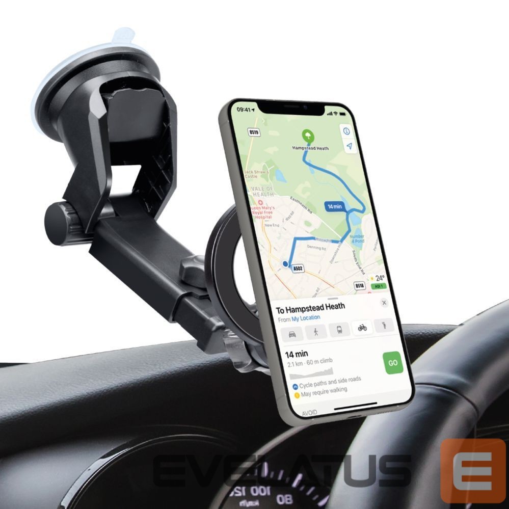 Auto holder SBS SBS TESUPMAGRINGEXT Smartphone Holder for Dashboard and Windshield, MagSafe Compatible - Black