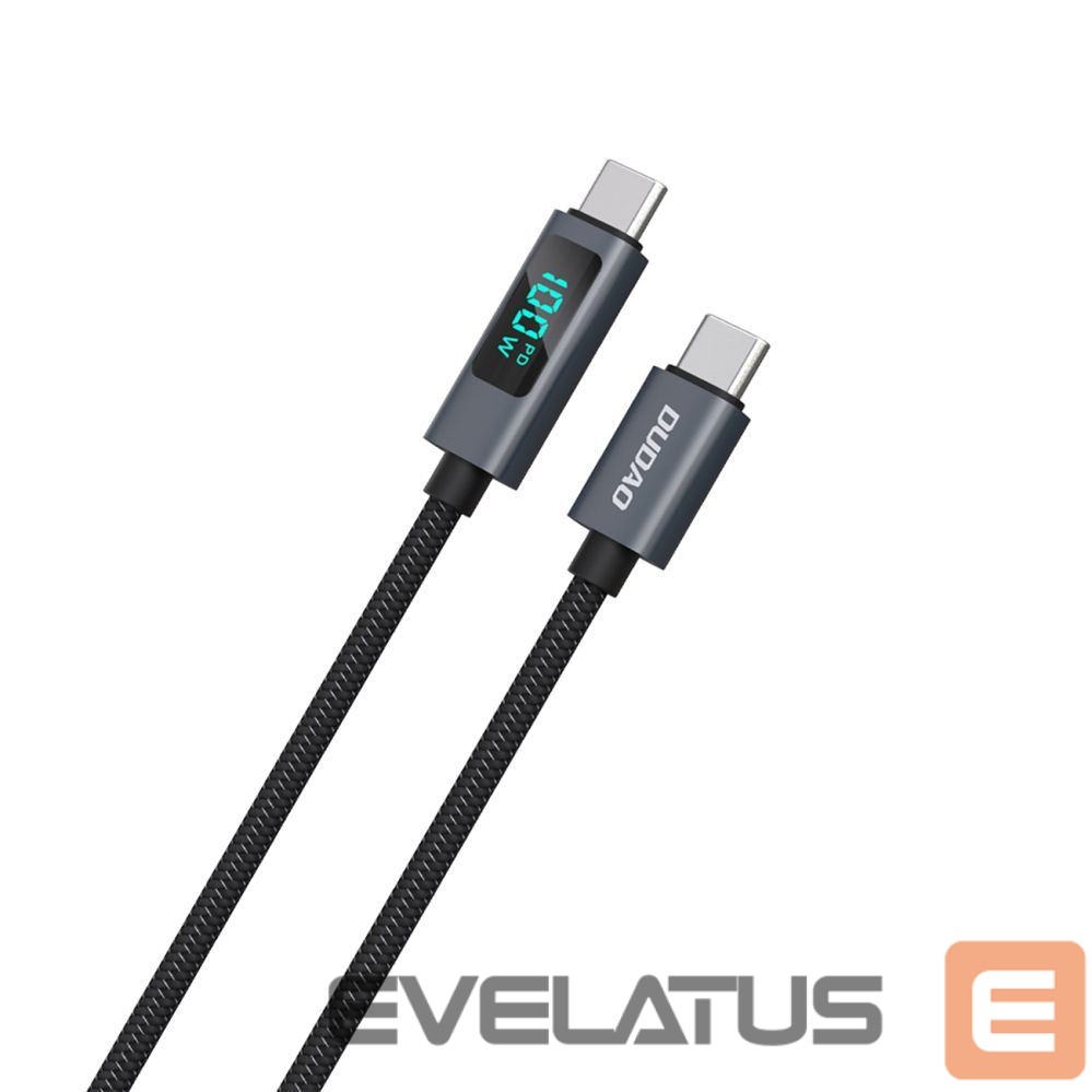 Cable Dudao Dudao L7C USB-C - USB-C 100W Cable with LED Display 1m - Black