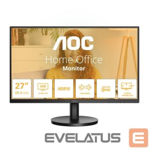Monitor AOC  U27B3A 27" IPS 3840x2160/16:9/350cd/m2/4ms DP, HDMI, Headphone out 
