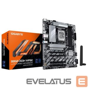 Motherboard for Intel processors Gigabyte  Mainboard||Intel B860 Express|LGA1851|ATX|Memory DDR5|5xPCI-Express 16x|2xM.2|1xHDMI|1xDisplayPort|1xAudio-In|1xAudio-Out|1xMicrophone|1xUSB 2.0|1xUSB 3.2|1xUSB-C|1xPS/2|1xRJ45|B860DS3HWIFI6E1.0 