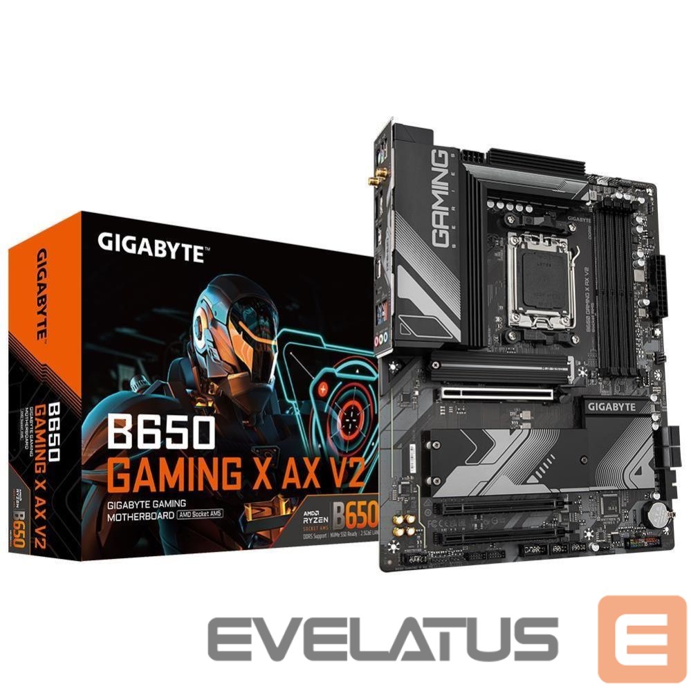 Motherboard for AMD processors Gigabyte Mainboard||AMD B650|SAM5|ATX|Memory DDR5|Memory slots 4|1xPCI-Express 16x|1xPCI-Express 3.0 1x|3xM.2|1xHDMI|1xDisplayPort|3xUSB 2.0|4xUSB 3.2|1xUSB-C|1xPS/2|1xRJ45|3xAudio port|B650GAMINGXAXV21.2