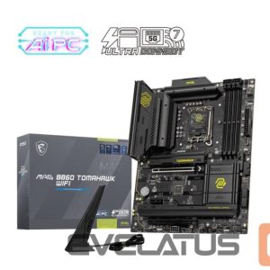 Motherboard for Intel processors MSI  Mainboard||Intel B860 Express|LGA1851|ATX|Memory DDR5|Memory slots 4|1xPCI-Express 4.0 1x|1xPCI-Express 4.0 4x	|1xPCI-Express 5.0 16x|3xM.2|1xHDMI|1xDisplayPort|8xUSB 2.0|6xUSB 3.2|3xUSB-C|1xOptical S/PDIF|1xRJ45|3xAudio port|1xThunderbolt|MAGB860TOMAHAWKWIFI 