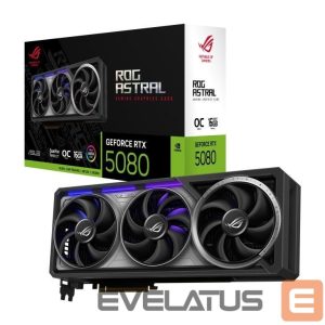 Graphic card / Video cards Asus  Graphics Card||NVIDIA GeForce RTX 5080|16 GB|GDDR7|256 bit|PCIE 5.0 16x|Triple slot Fansink|2xHDMI|3xDisplayPort|ASTRAL-RTX5080-O16G-GAM 