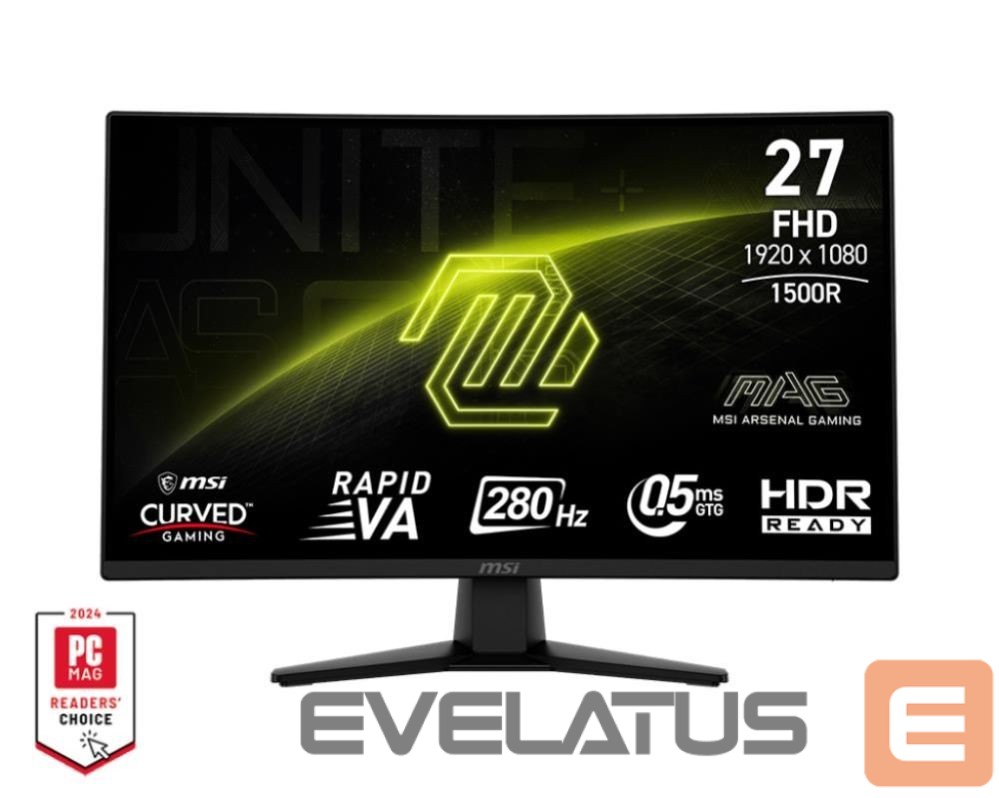 Monitor MSI LCD Monitor||MAG 274CXF|27"|Gaming/Curved|Tilt|Matte|Panel VA|1920x1080|16:9|280 Hz|0.5 ms|Colour Black|MAG274CXF
