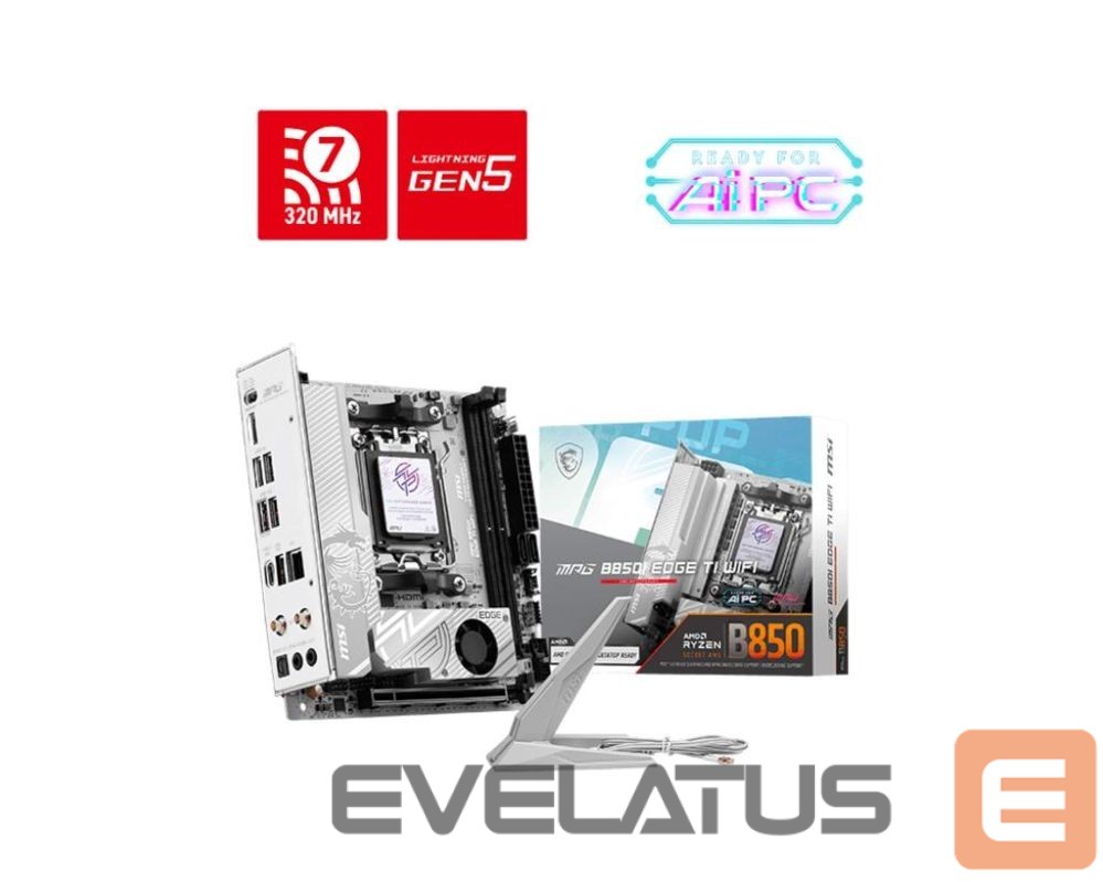 Motherboard for AMD processors MSI Mainboard||AMD B850|SAM5|Mini-ITX|Memory DDR5|Memory slots 2|MPGB850IEDGETIWIFI