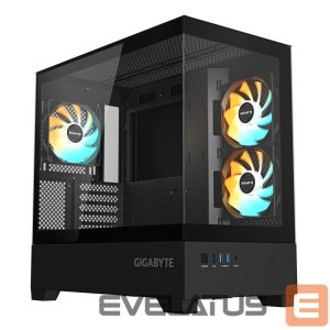 Computer case Gigabyte  Case||C201 PANORAMIC|MidiTower|Case product features Rackmountable/Removeable HDD basket/Transparent panel|Not included|MicroATX|MiniITX|Colour Black|GB-C201P 