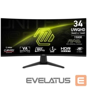 Monitor MSI  LCD Monitor||MAG 346CQ|34"|Gaming/Curved|Panel VA|3440x1440|16:9|180 Hz|1 ms|MAG346CQ 