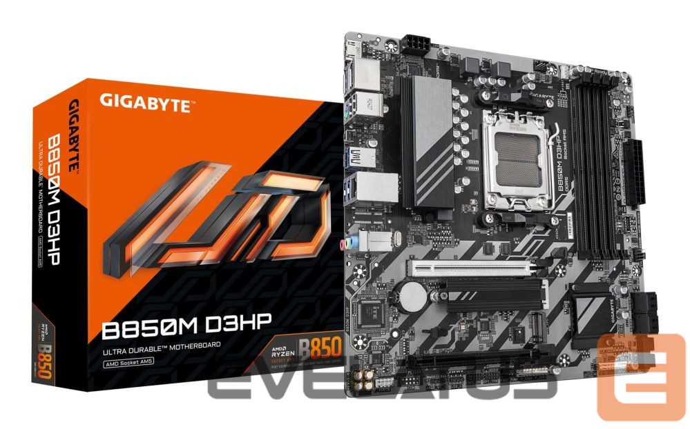Motherboard for AMD processors Gigabyte Mainboard||AMD B850|Socket AM5|micro ATX|RAM DDR5-SDRAM|4xSlots|2xNumber of M.2 (M) slots|B850MD3HP1.2