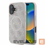 Back panel cover Guess  Guess 4G Ring Classic Logo MagSafe iPhone 16 Case - Pink 
