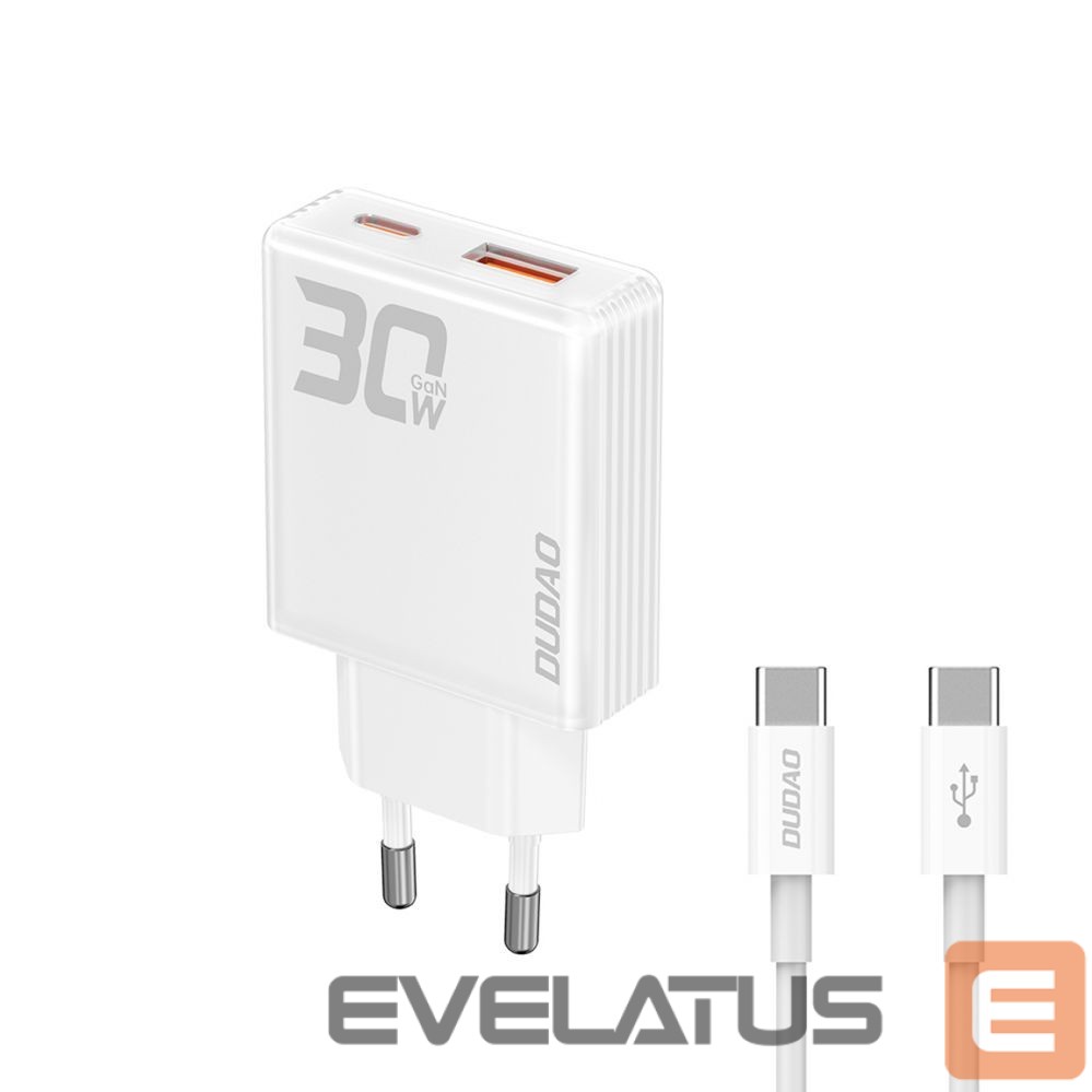 Adapter Dudao with USB‑C cable White