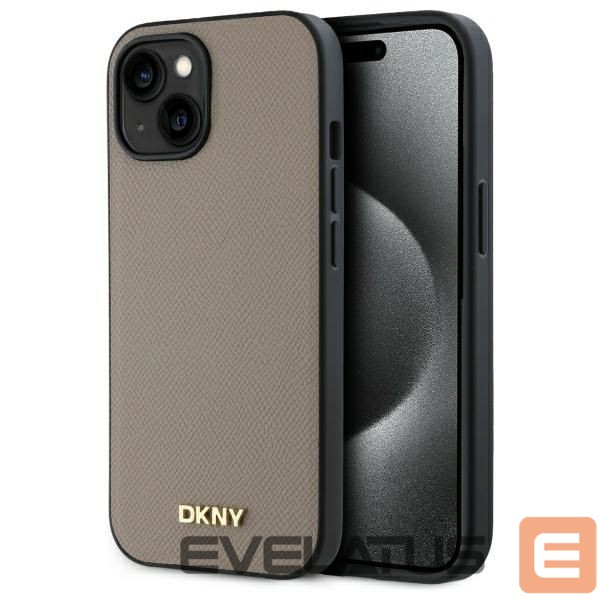 Other goods DKNY DKNY Grained Metal Logo MagSafe iPhone 15 Case - Beige