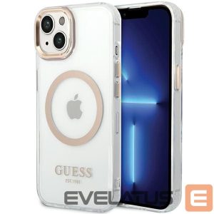 Other goods Guess  Guess Metal Outline MagSafe Case for iPhone 15 Plus / 14 Plus - Gold 