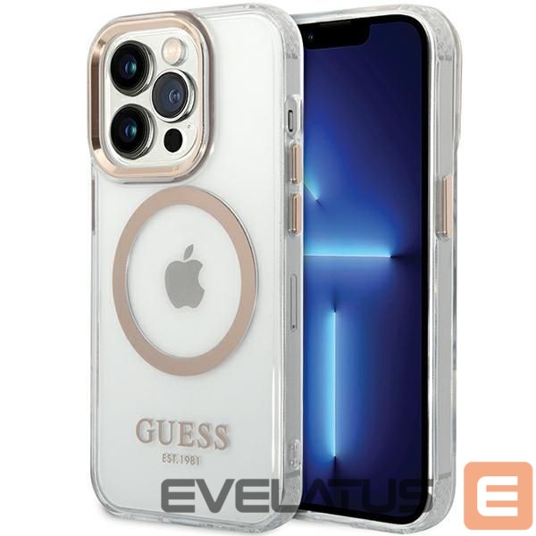 Other goods Guess Guess Metal Outline Magsafe iPhone 15 Pro Max Case - Gold