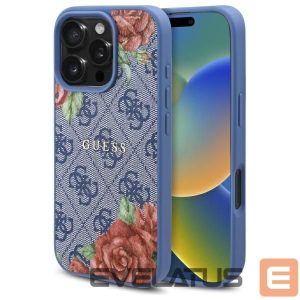 Other goods Guess  Guess 4G Flowers Print MagSafe case for iPhone 16 Pro - blue 