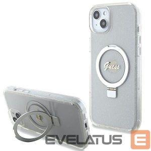 Other goods Guess  Guess GUHMP15MHRSGSD iPhone 15 Plus / 14 Plus 6.7" transparent/transparent hardcase Ring Stand Script Glitter MagSafe 