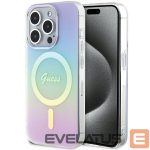 Back panel cover Guess  Guess GUHMP15XHITSU iPhone 15 Pro Max 6.7" purple/purple hardcase IML Iridescent MagSafe 