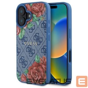 Other goods Guess  Guess GUHMP16SP4ROPEMCB iPhone 16 6.1" blue/blue hardcase 4G Flowers Print MagSafe 
