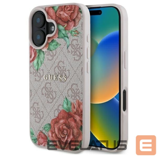 Other goods Guess Guess GUHMP16SP4ROPEMCP iPhone 16 6.1" pink/pink hardcase 4G Flowers Print MagSafe