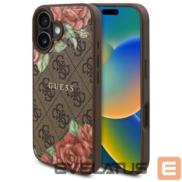 Other goods Guess Guess GUHMP16SP4ROPEMCW iPhone 16 6.1" brown/brown hardcase 4G Flowers Print MagSafe