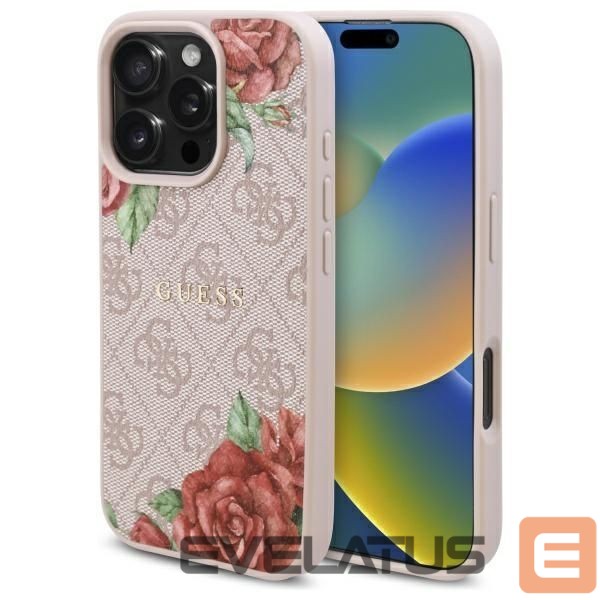 Other goods Guess Guess GUHMP16XP4ROPEMCP iPhone 16 Pro Max 6.9" pink/pink hardcase 4G Flowers Print MagSafe