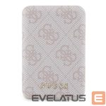 Other goods Guess  Guess Powerbank inductive 15W GUPB5FP4EMGP 5000mAh pink/pink 4G Leather Metal Logo MagSafe 