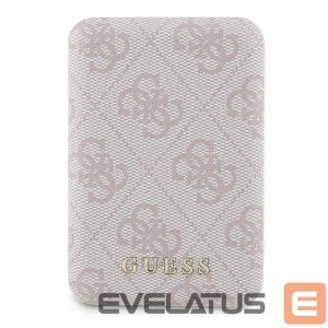 Other goods Guess  Guess Powerbank inductive 15W GUPB5FP4EMGP 5000mAh pink/pink 4G Leather Metal Logo MagSafe 
