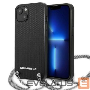 Other goods Karl Lagerfeld  Karl Lagerfeld Leather Textured and Chain Case for iPhone 13 / 14 / 15 6.1" - Black 