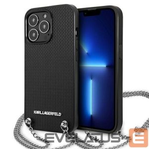 Other goods Karl Lagerfeld  Karl Lagerfeld Leather Textured and Chain Case for iPhone 13 Pro Max 6.7" - Black 