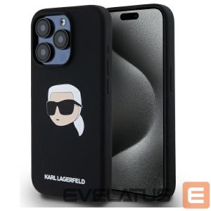 Other goods Karl Lagerfeld  Karl Lagerfeld KLHMP15LSKHPPLK iPhone 15 Pro 6.1" black/black hardcase Silicone Karl Head Print MagSafe 